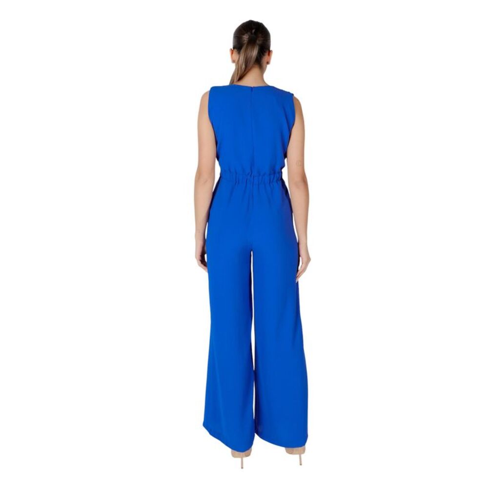 Morgan De Toi Sleeveless V-Neck Jumpsuit with Zip Women Blue - Picture 2 of 3